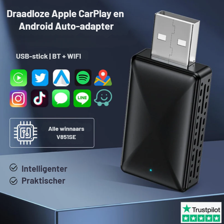 DataStream™ | Draadloze CarPlay- en Android Auto-adapter